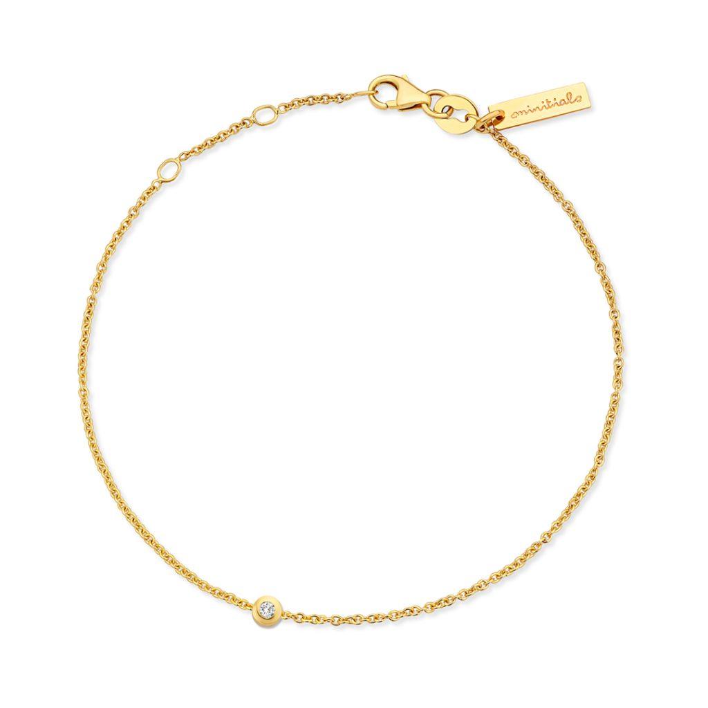 Minitials One Diamond Chain Bracelet - Minitials