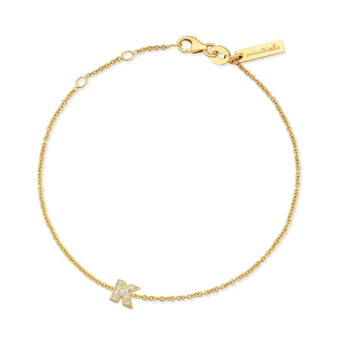 Minitials Signature Pavé Initial Chain Bracelet