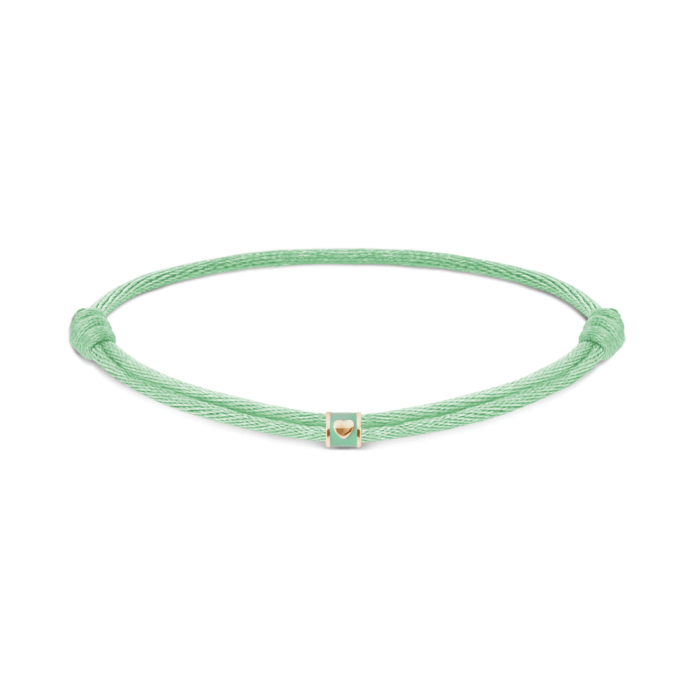 Minitials Fenji Green Satin Bracelet