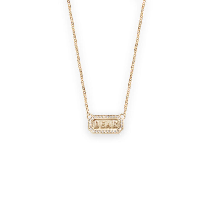 Minitials The Sign Emerald Diamond Signature Necklace