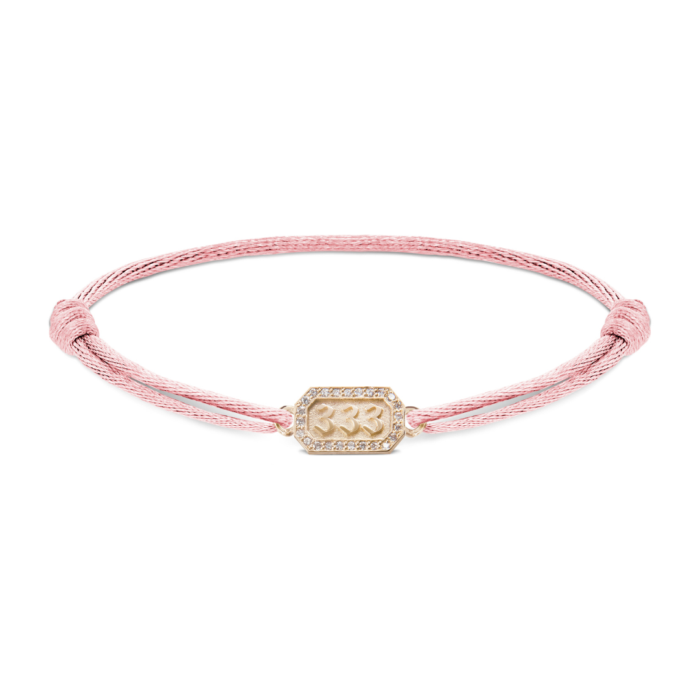 Minitials The Sign Emerald Diamond Satin Bracelet