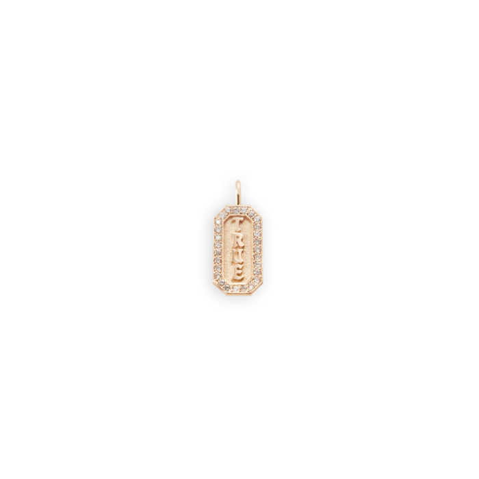 Minitials The Sign Emerald Diamond Vertical Charm