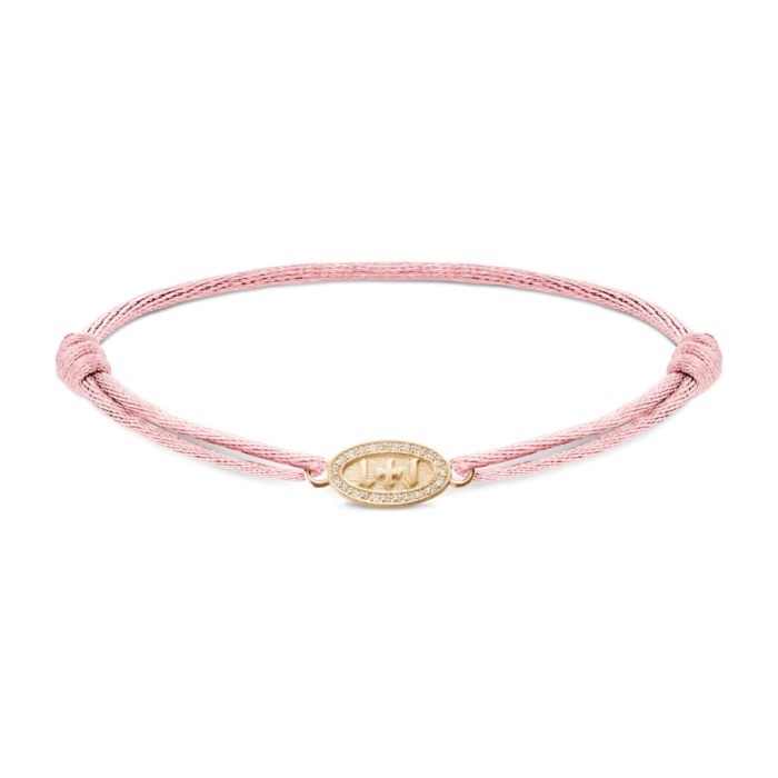 Minitials The Sign Oval Diamond Satin Bracelet