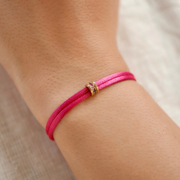 Minitials One Benji Rainbow Satin Bracelet