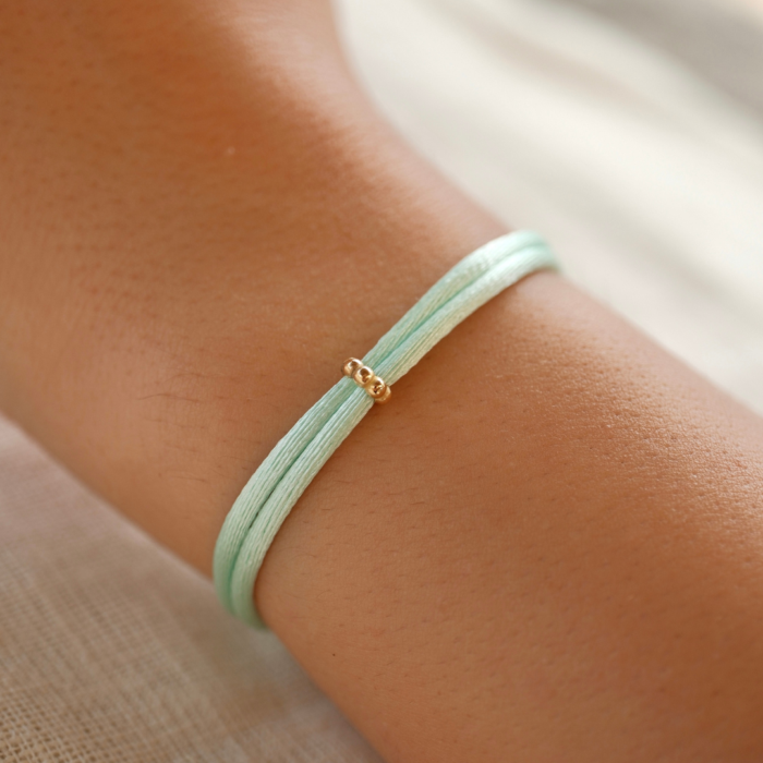 Minitials One Benji Connector Dots Satin Bracelet