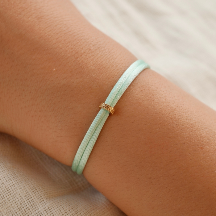 Minitials Één Benji Connector Roli Satijn Armband