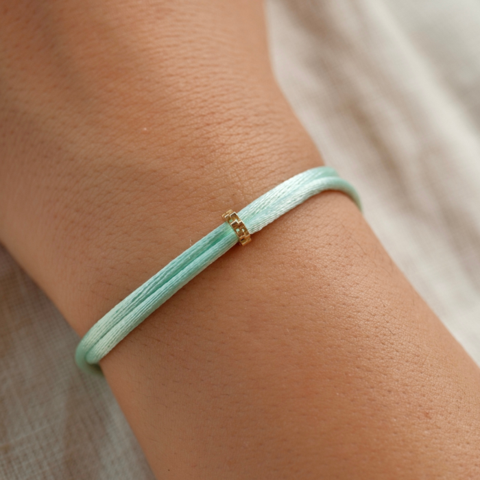 Minitials Één Benji Connector Twilly Satijn Armband