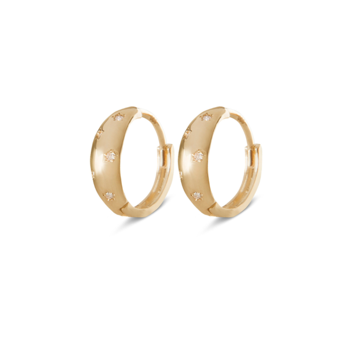 Minitials Blossom Hoops