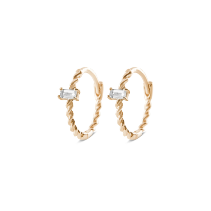 Minitials Swirl Hoops