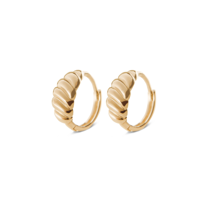 Minitials Wavy Hoops