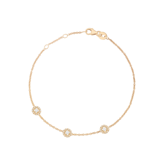 Minitials Drie Dainty Diamonds Chain Armband